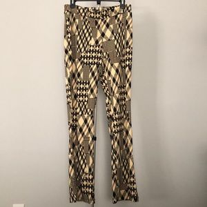 Vintage Indeed Patchwork Plaid Bootcut Pants in Size 9